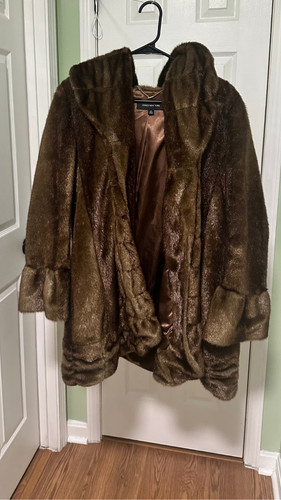 Jones new york brown faux - faux, fur